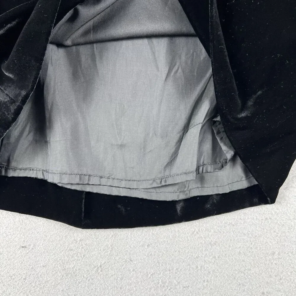 Vintage Fendi Velvet Knee Length‎ Skirt Women’s 27 Black Mid Rise A Line - Picture 15 of 15